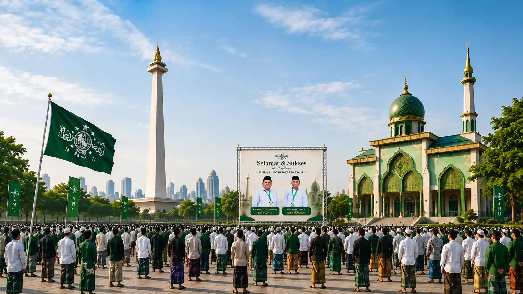 Kebersamaan pengurus dan warga PCNU Pengurus Cabang Kabupaten Sleman